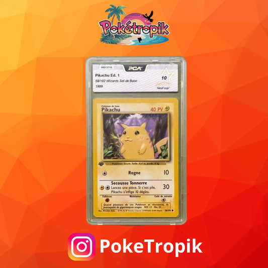 PCA10 PIKACHU ED1 - 58 - Carte gradée