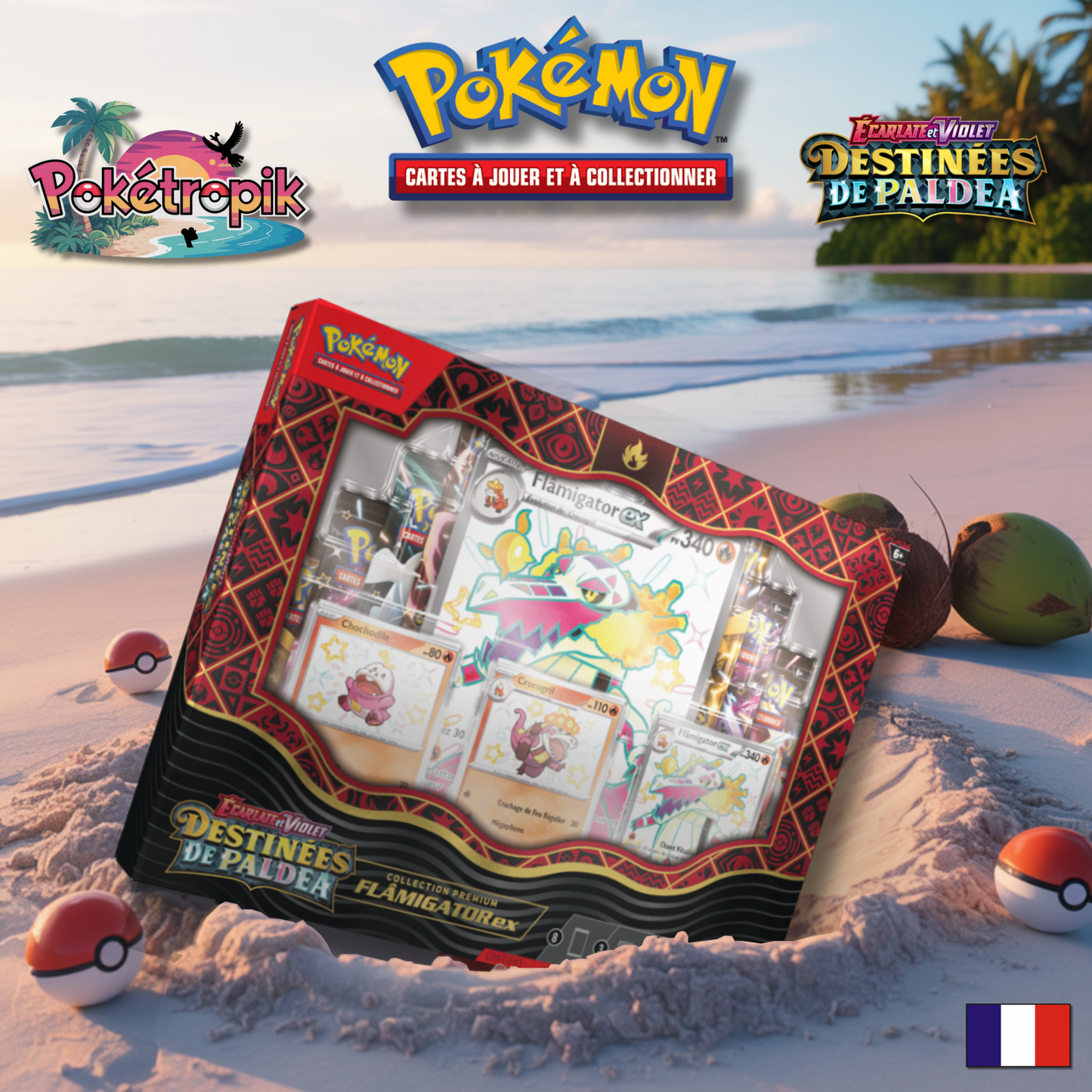 Coffret Flamigator EX Destinées de Paldea - EV4.5 FR