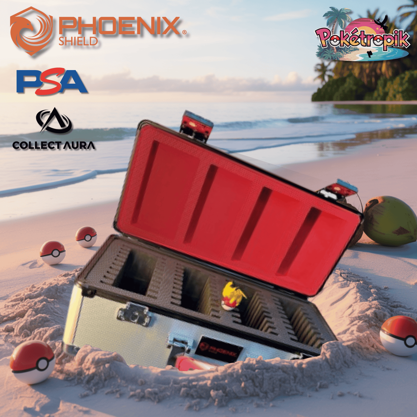 Valise de Rangement Phoenix Shield / Cartes gradées PSA